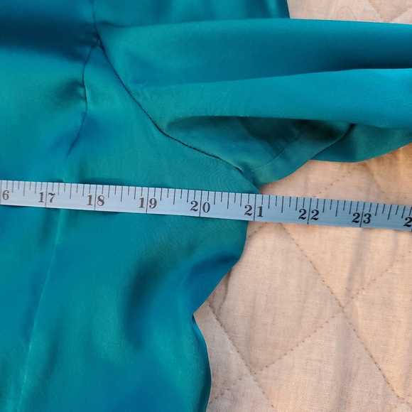 Ann Taylor | 100% Silk Shirt, Teal - Picture 5 of 5